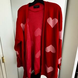 Lane Bryant | open cardigan w/hearts